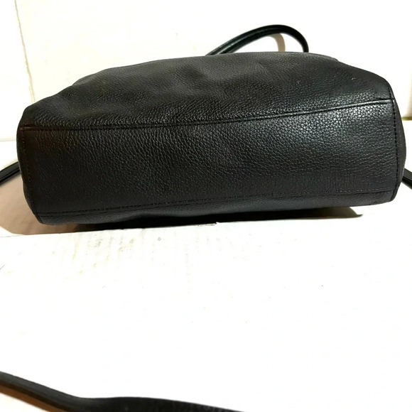 Coach black leather satchel handbag - Picture 4 of 10